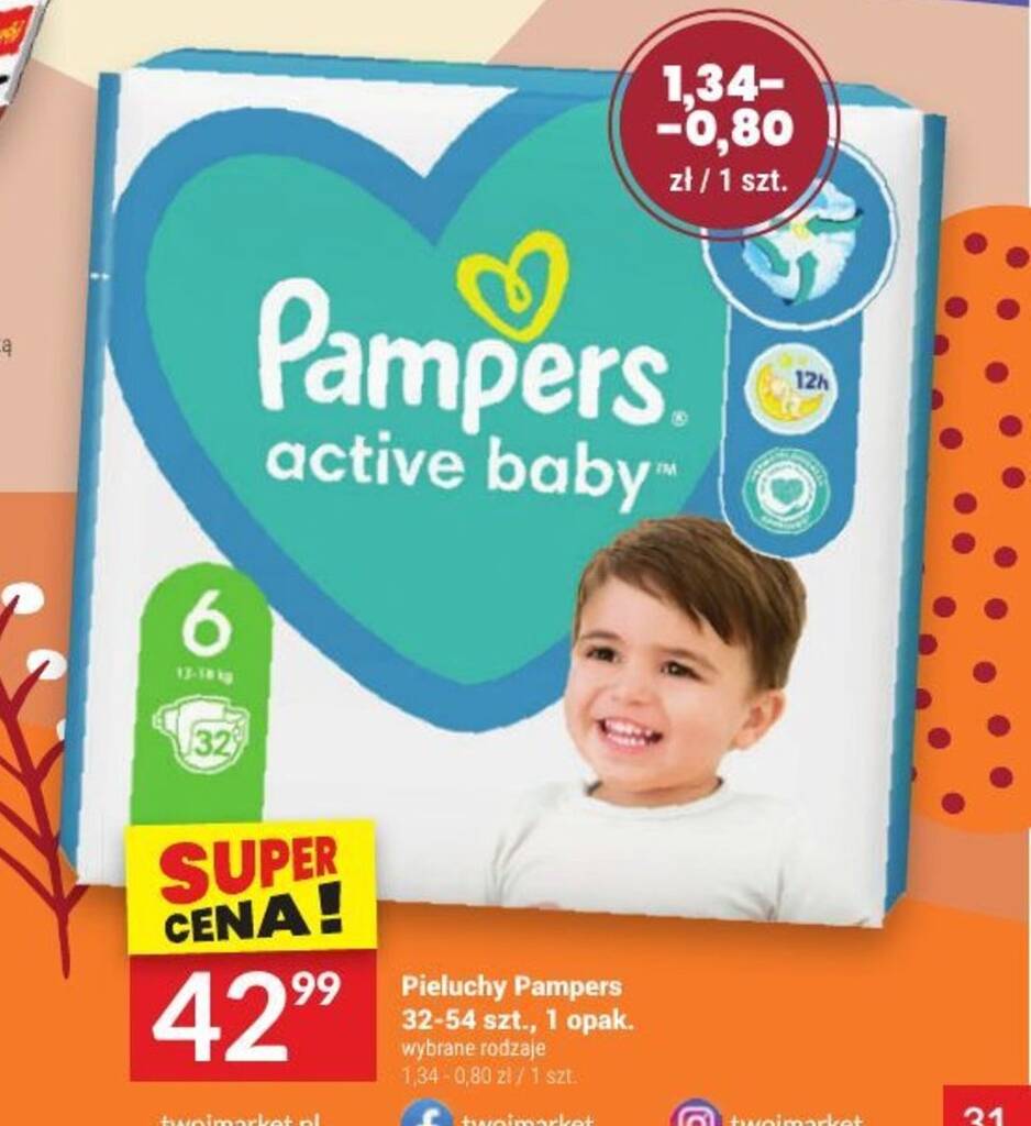 sennik dziecko niemowle pampers