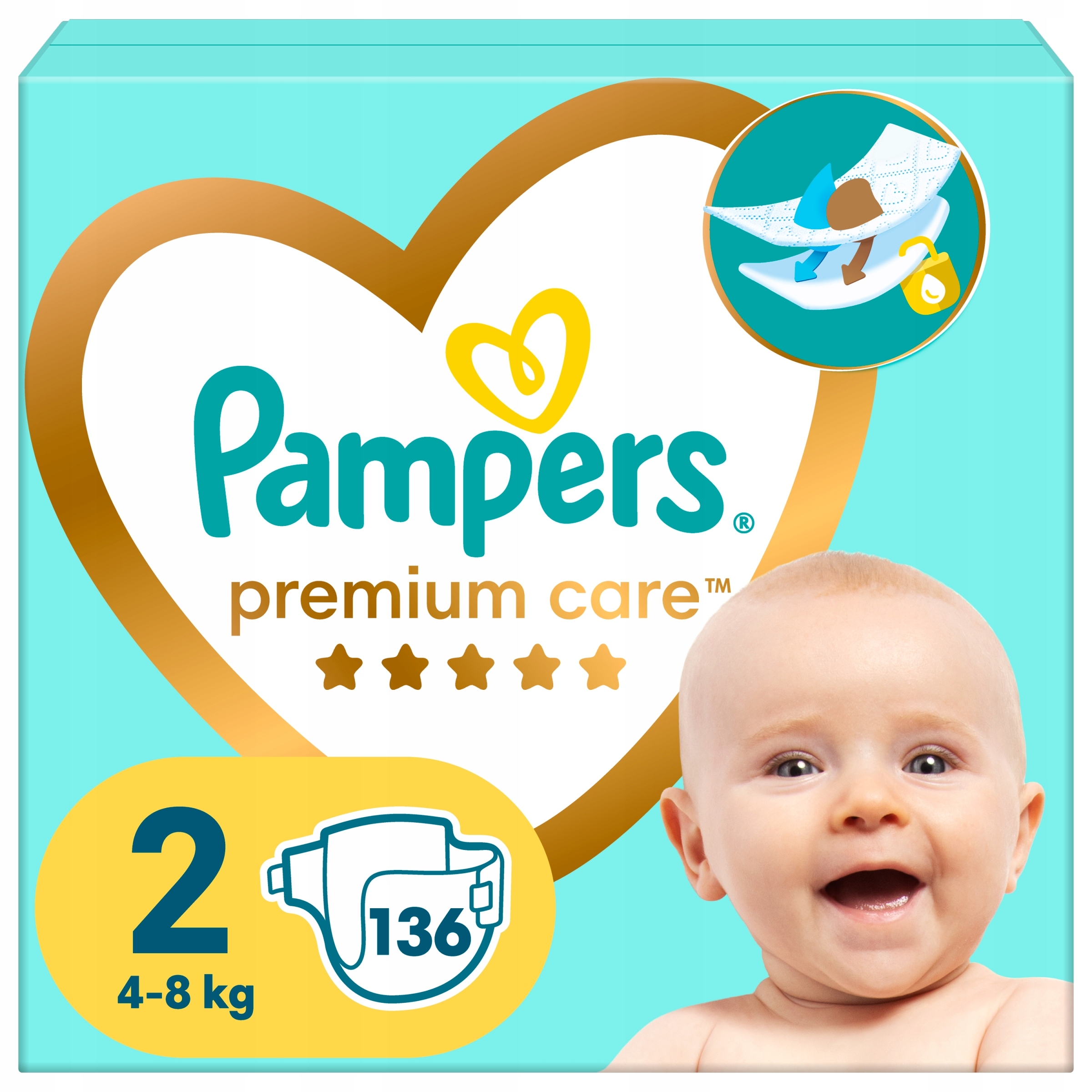 small girl in pampers