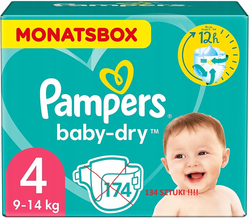 pampers active baby-dry pieluchy 3 midi 5-9 kg 74 szt