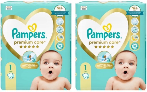 pampers new baby pieluchy rozmiar 1 newborn 2-5kg 43 sztuki