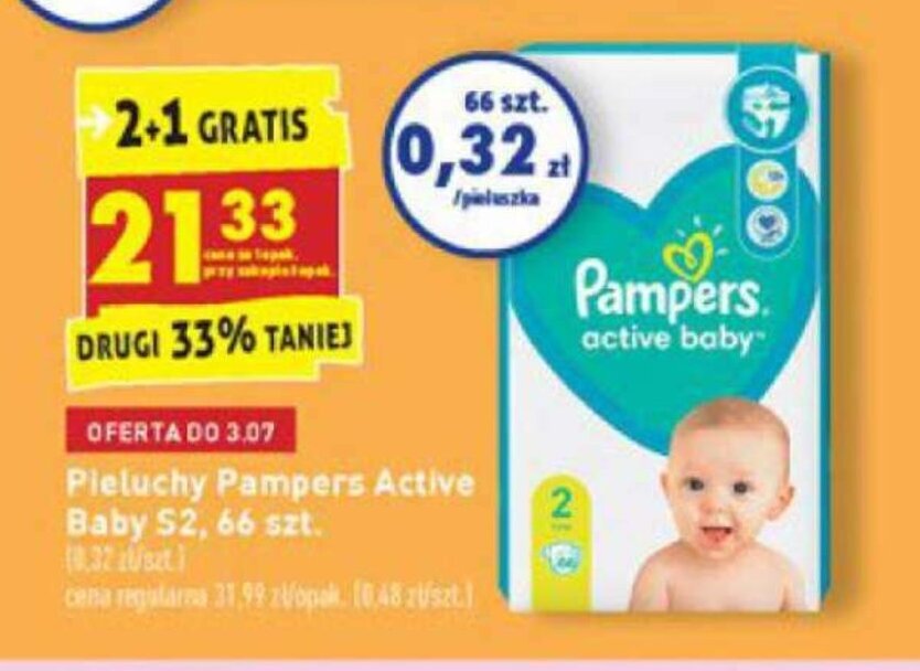 pampers active baby-dry pieluchy jednorazowe midi 3 mega