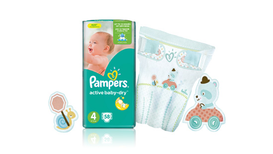 zakladanie pieluchy pampers