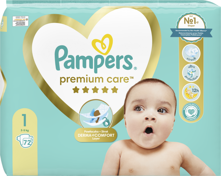 pieluchy pampers premium care 1 newborn 88 szt