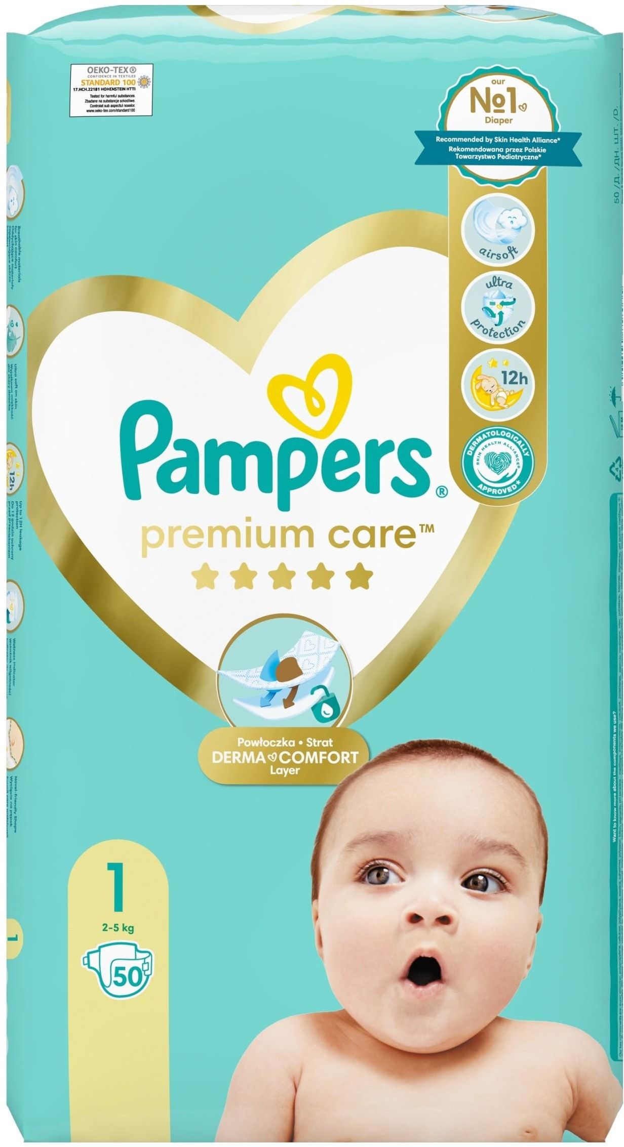 pieluchy pampers 1 premium care