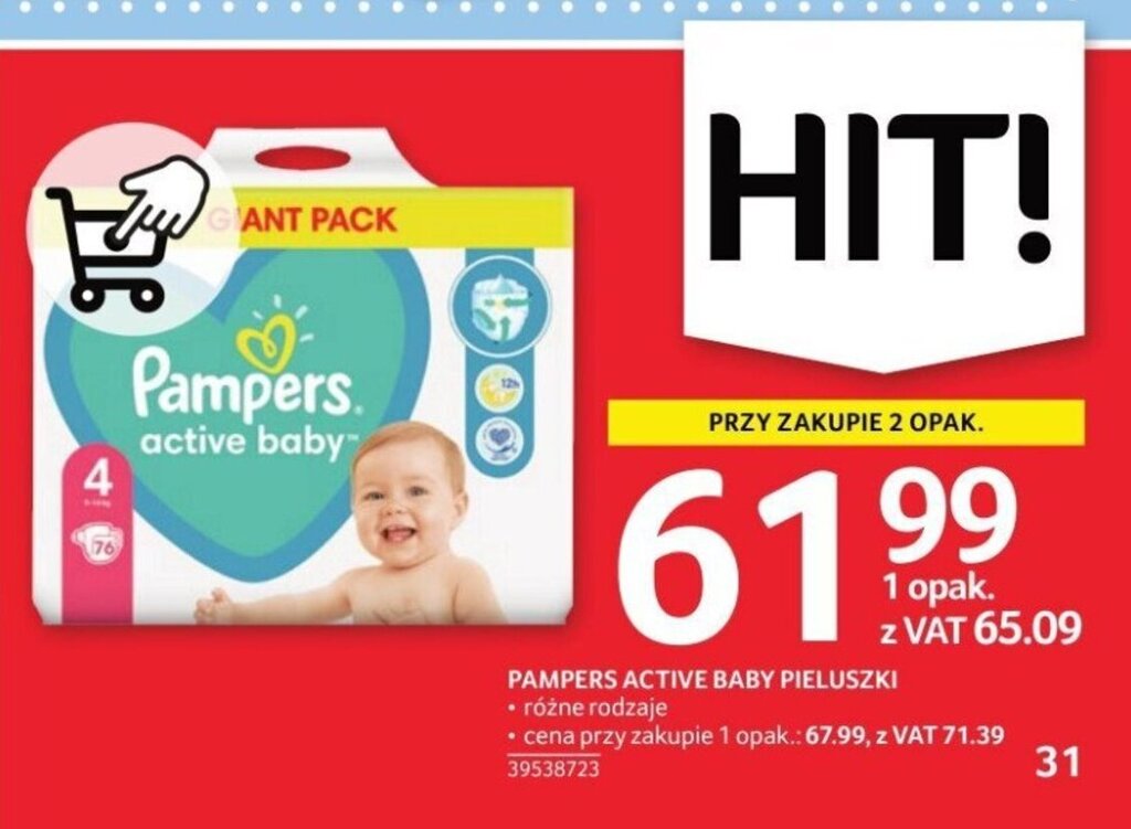 pieluchomajtki pampers reklama