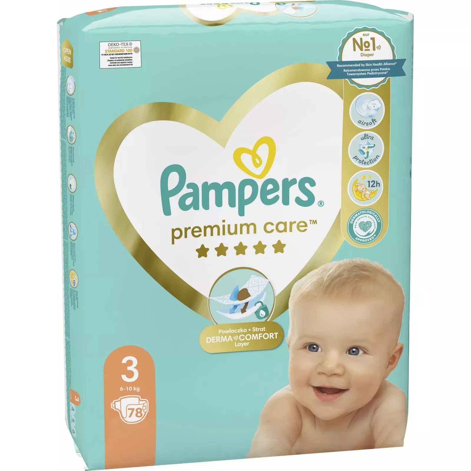 pampers pieluszki premium care 1 newborn 156 szt