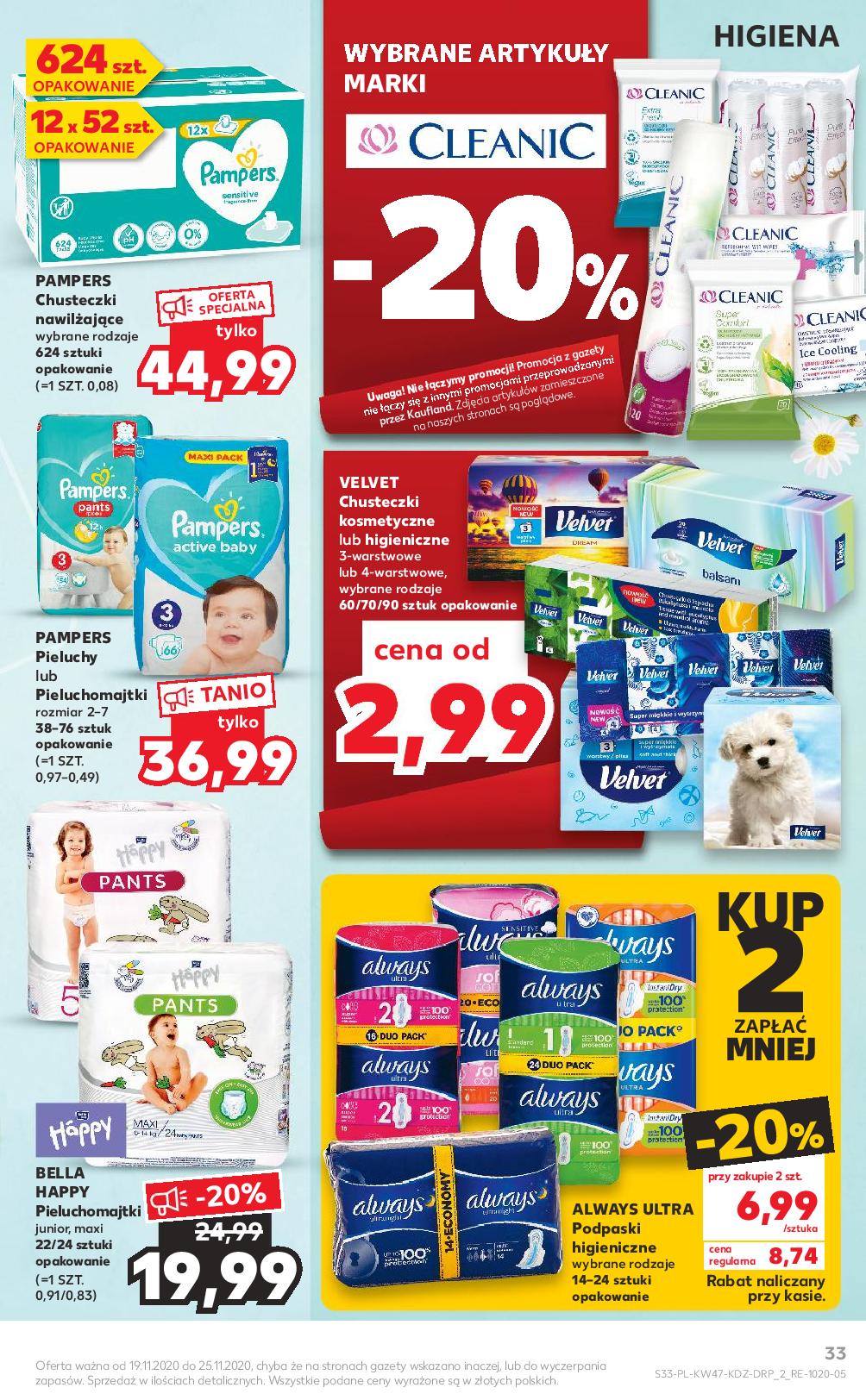 pampers dipers skład