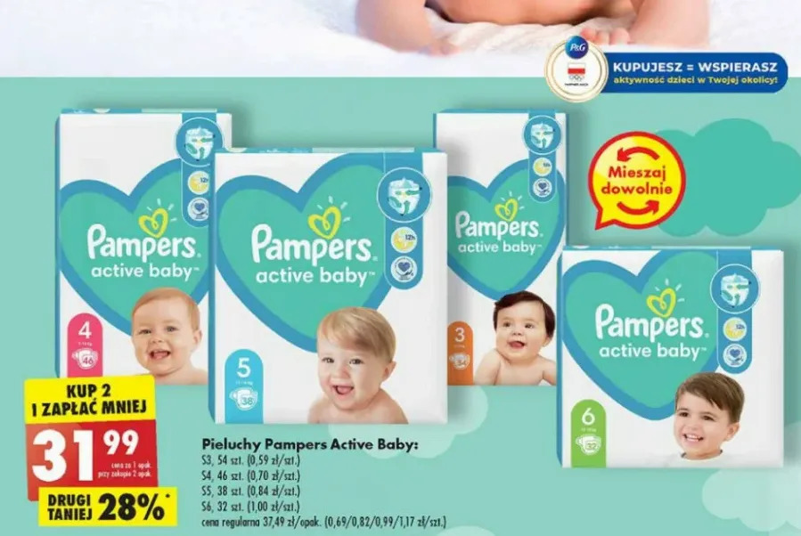 pieluchomajtki do pływania pampers splashers