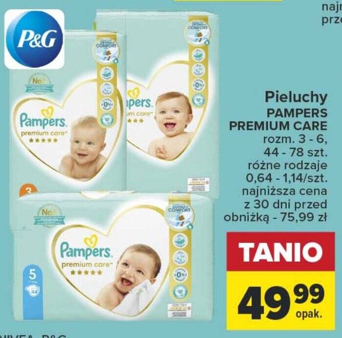 pampers białe