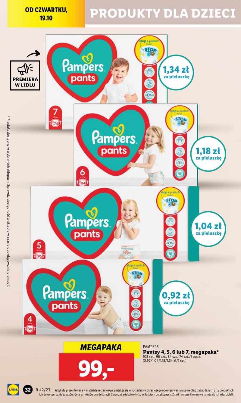 pieluchomajtki pampers premium