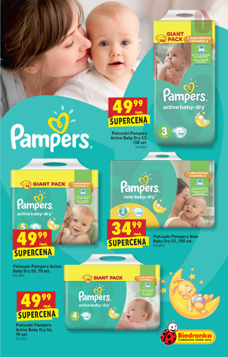 pampers active baby-dry pieluchy 3 midi 90 sztuk