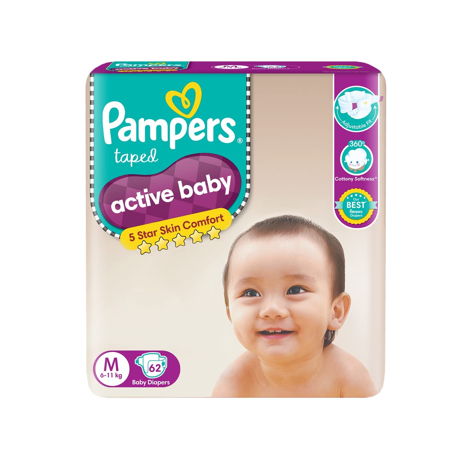 pampers active baby premium care