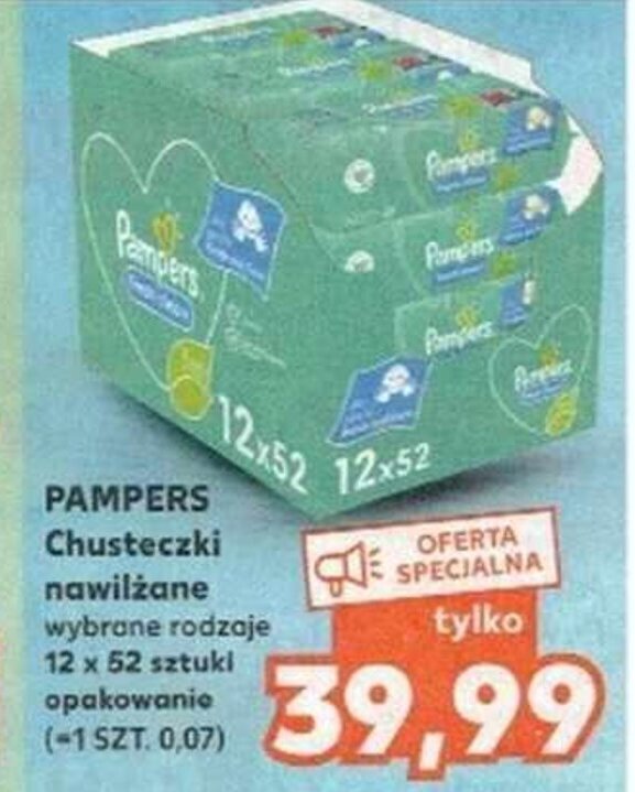 pampers fresh clean chusteczki dla niemowląt 6 x 64 sztuki