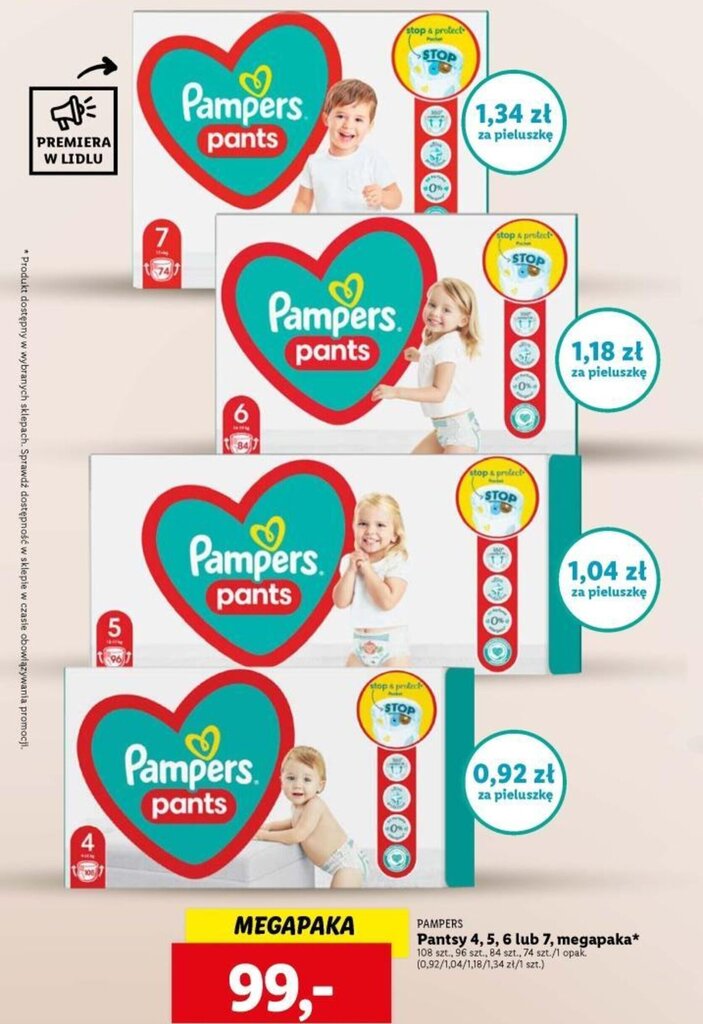 pampers pieluchoamjtki duże