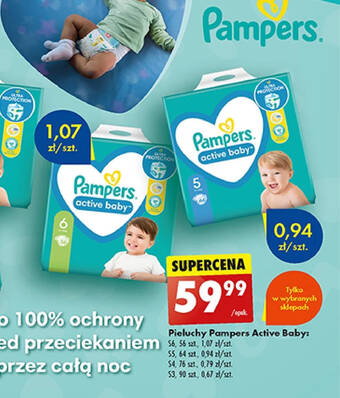 pampers przemaka bokami