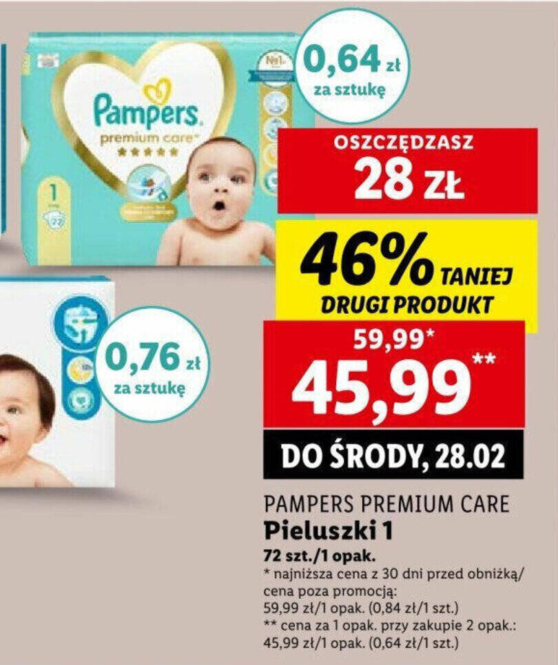 pampers premium care pieluchy jednorazowe rozmiar 2 mini 80 szt