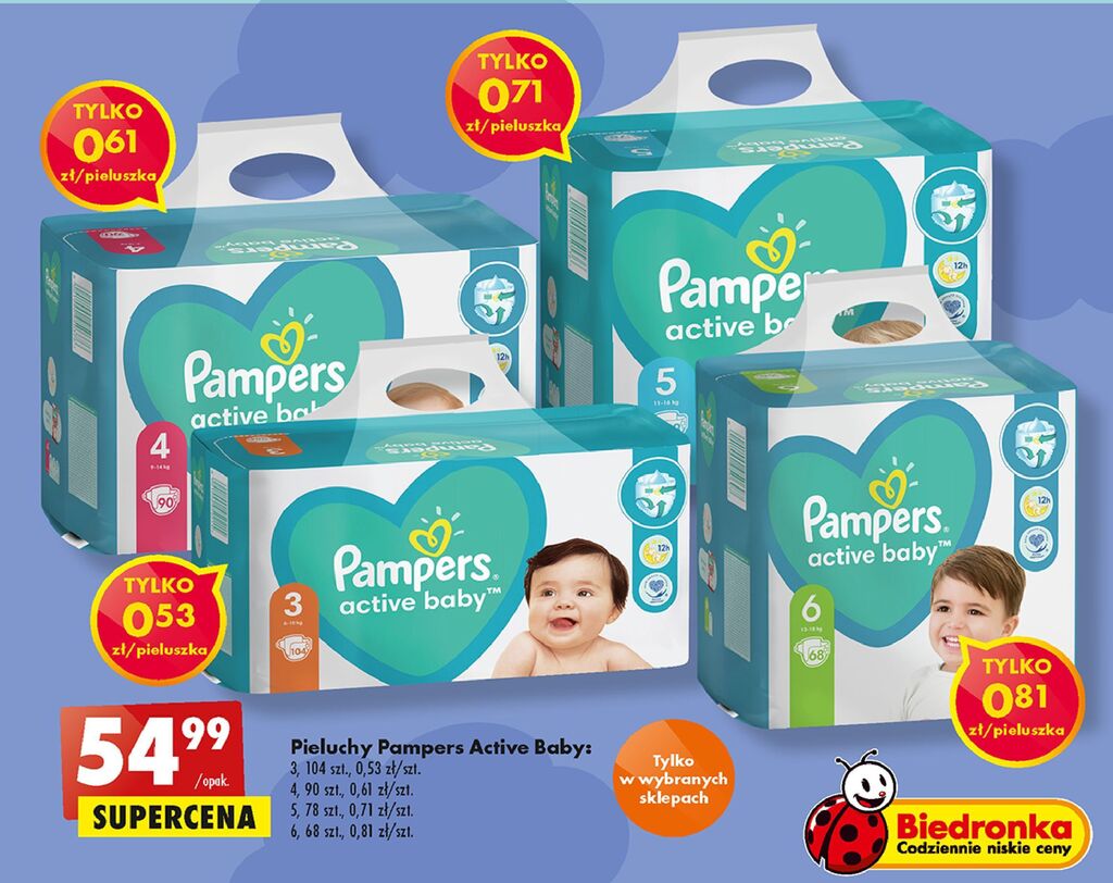 pampers biale 2019