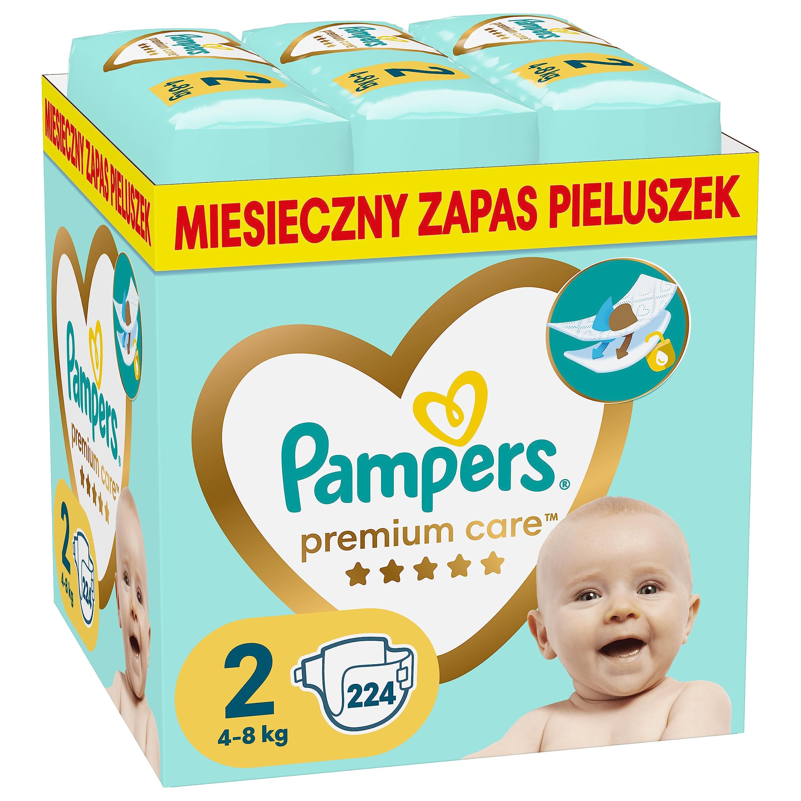 pampers pieluszki zapas 4 maxi aż 174 sztuk hurt