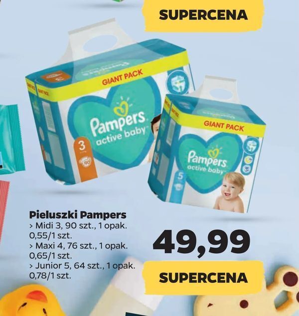 pampers active baby 4 62 szt tesco