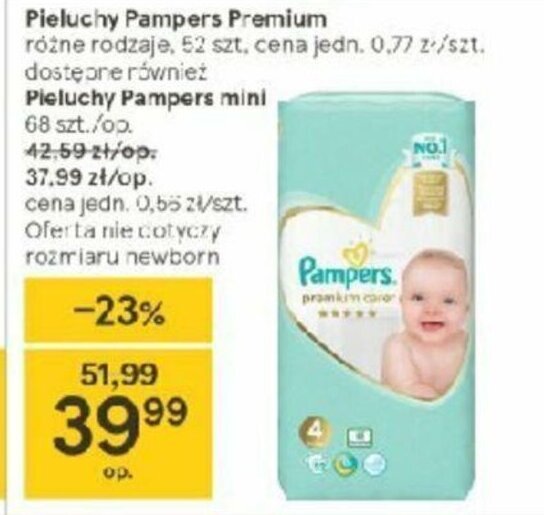 pieluszki pampers 1 2 mini newborn 168 sztuk allegro