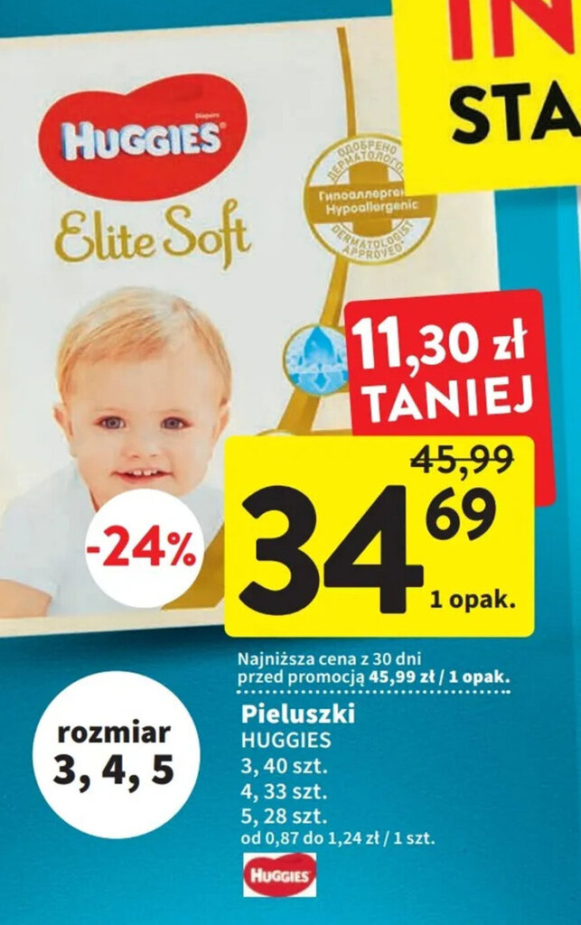 e sprzedaz pieluszki pampers