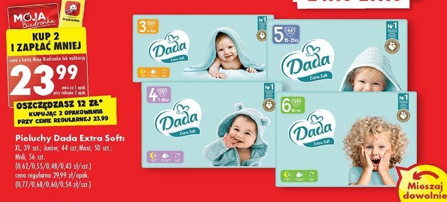 pampers pieluchy przedziały